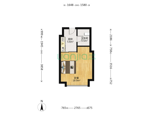 东坊雅居 1室0厅1卫 42平方