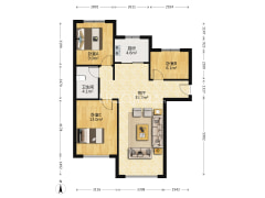 南北通透三居，精装修自住标准。楼层好。-涿州K2狮子城南区户型图