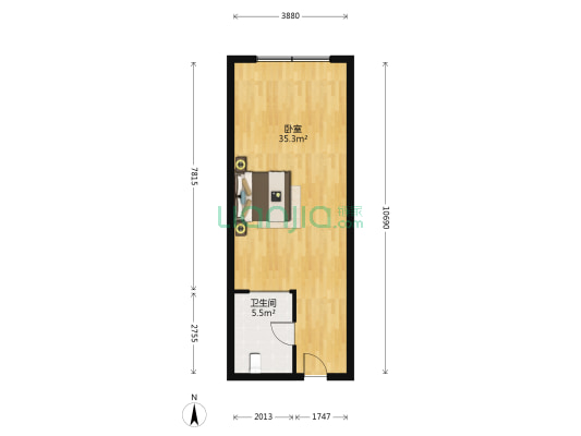 美的广场 1室0厅1卫 67平方