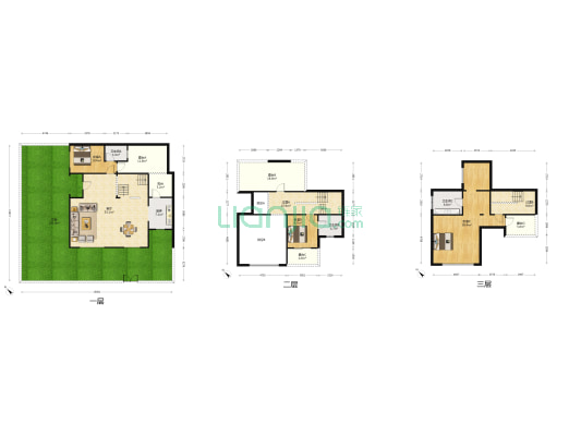 复地花屿城B区 3室1厅3卫 224平方