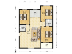 南北通透三居室 户型方正 满五-涿州天保郦景户型图