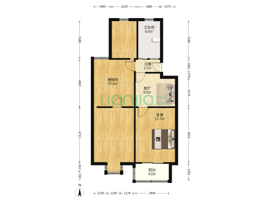 竹苑新村东区 1室1厅1卫 93平方