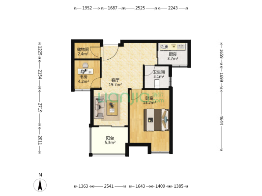 和泰雅苑 2室1厅1卫 69平方