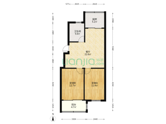 东吴新村 2室1厅1卫 76平方