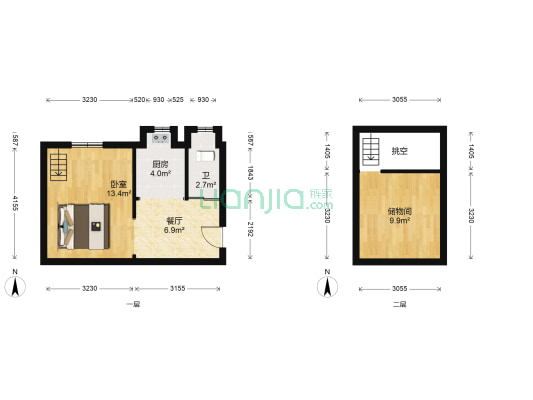 原第二制线厂家属院 1室1厅1卫 34平方