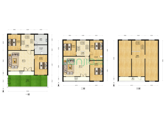 毛园街一巷 5室2厅1卫 202平方