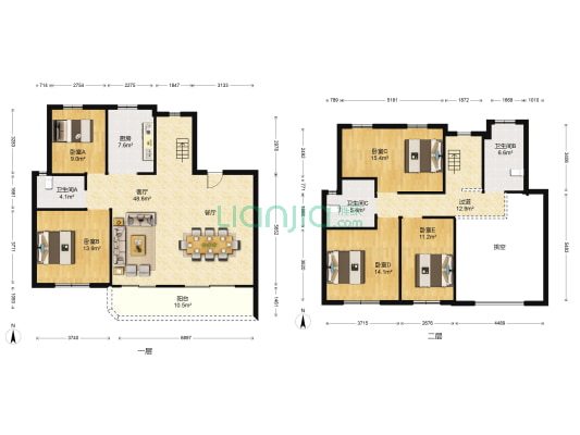 中海铂樾府 5室1厅3卫 200平方