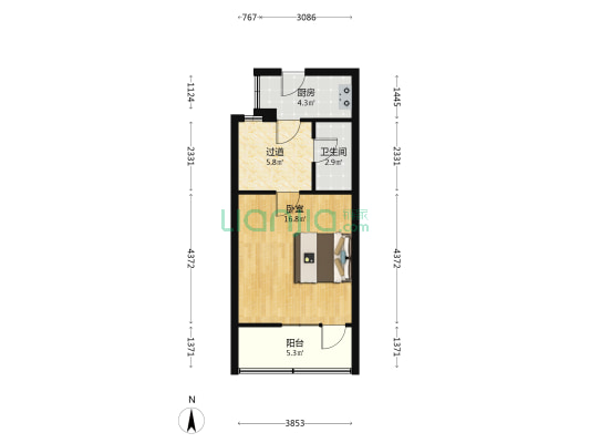 明光路78号 1室0厅1卫 59平方