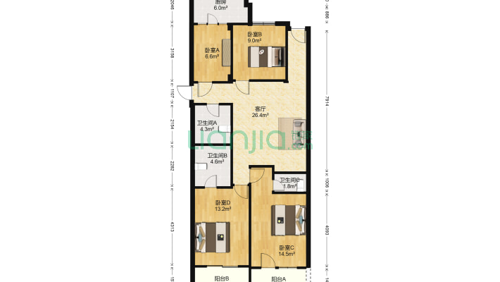 福新花园二手房实景图