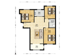 牛津花园 精装南北通透大三居 有本好楼层-涿州鹏渤印象城牛津花园户型图
