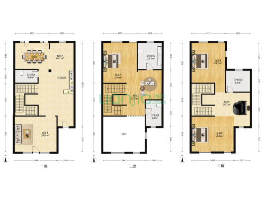 保利海涵庄园 4室3厅4卫 295平方