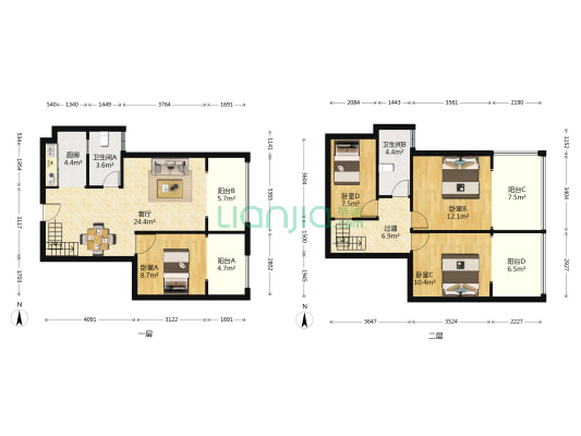 宗意书香御景 4室1厅2卫 113平方