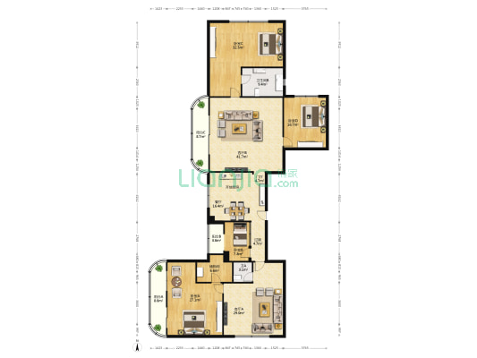 国森花园 4室3厅2卫 256平方