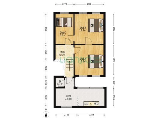 福缘里 3室0厅1卫 41平方