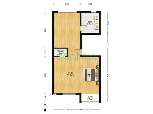 景致名苑 1室0厅1卫 140平方