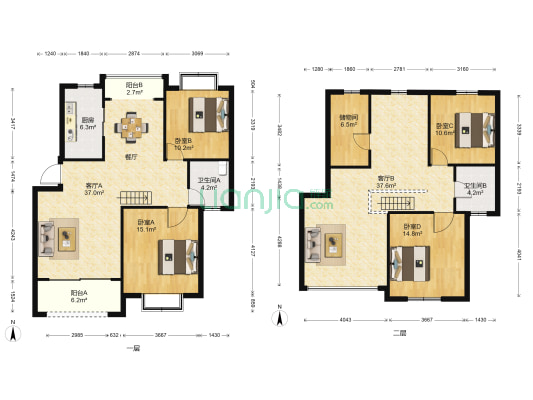 金都安亭家园 4室2厅2卫 132平方