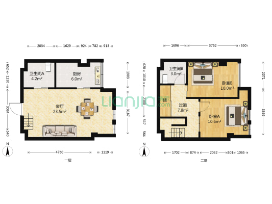 香溢晶典 2室1厅2卫 29平方