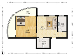 汇元国际精装修大一室一厅房本满五唯一出售-涿州汇元国际户型图