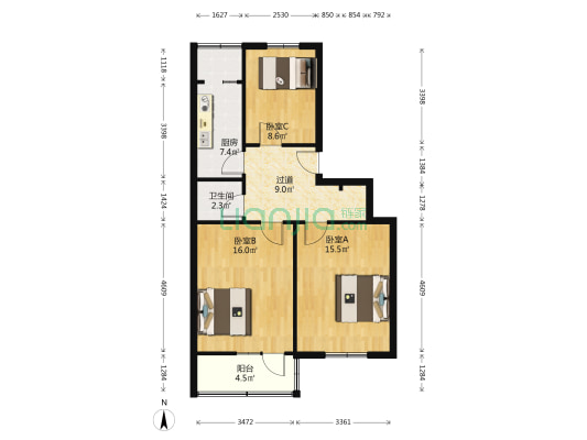 贮水山路小区 3室0厅1卫 82平方