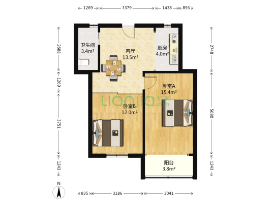 长江路68弄 2室1厅1卫 65平方
