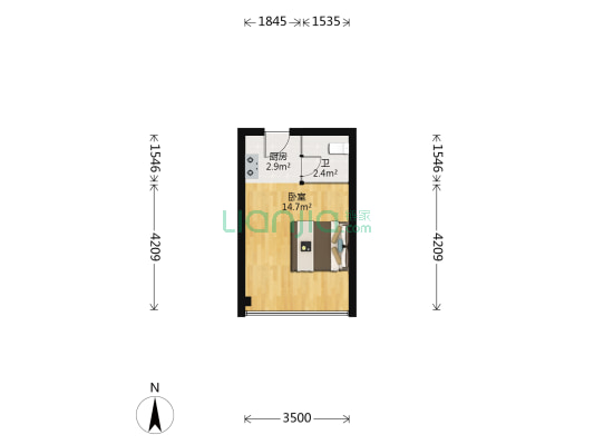 明州路146号 1室0厅1卫 29平方