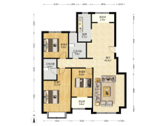 七十年大产权   集中供暖   三居-涿州嵘御航城户型图