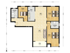 金品时代 3室2厅 南 北-涿州金品时代户型图