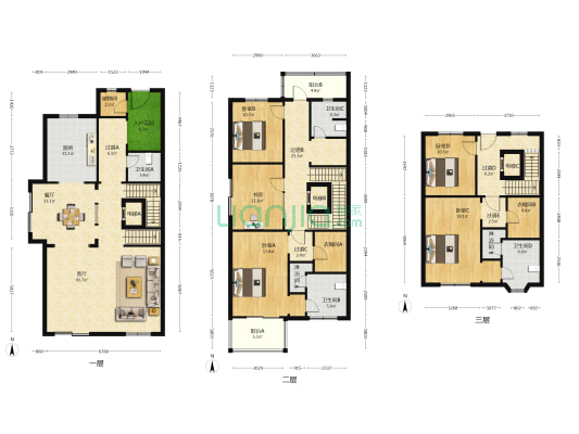公园1872蔚湖轩 5室2厅6卫 201平方