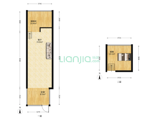 王子商业街 1室1厅0卫 54平方