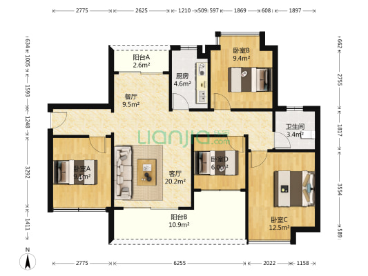 美岸栖庭户型图