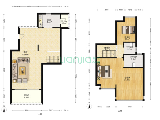 花都颐和山庄 2室1厅2卫 224平方