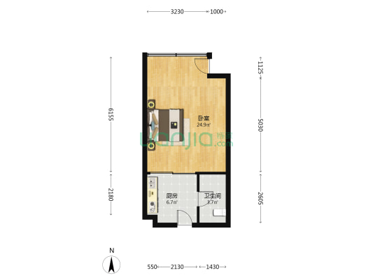 博源商务楼 1室0厅1卫 54平方