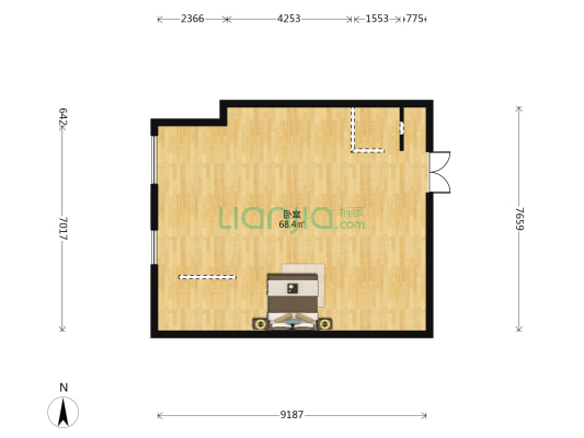 时代数码广场 1室0厅0卫 98平方