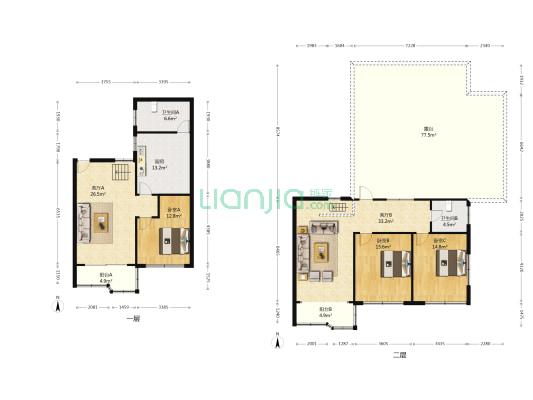 荣鑫公寓 3室2厅2卫 168平方