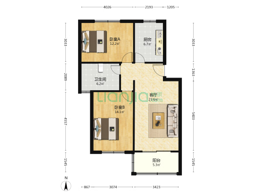 九亭大街525弄 2室1厅1卫 81平方