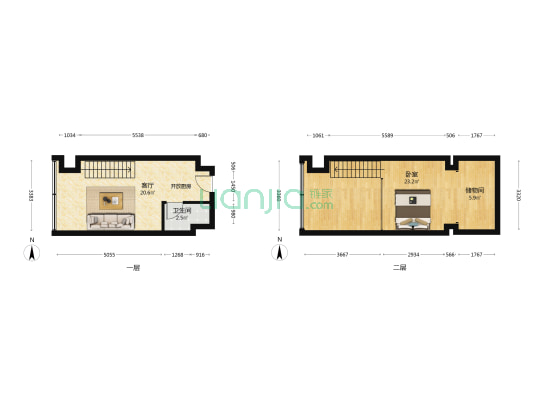 世茂天悦 1室1厅1卫 38平方