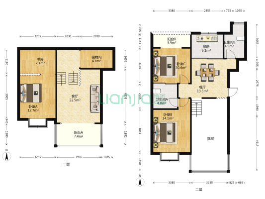 城市8号 4室2厅2卫 97平方