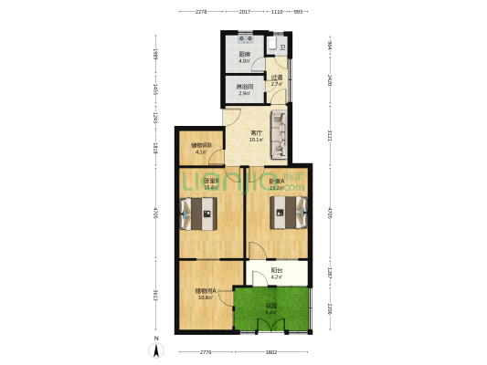 工学院家属区 2室1厅2卫 72平方