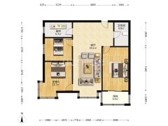 水岸花城 3室1厅 西南-涿州水岸花城户型图