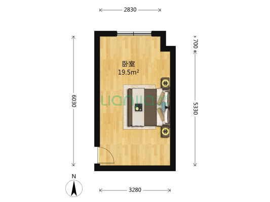 人民西路20/22号 1室0厅0卫 38平方