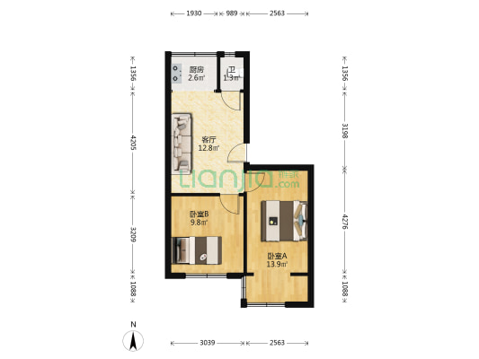 同心西路49号 2室1厅1卫 51平方
