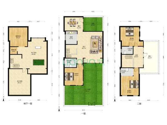 帕克峰景 3室2厅3卫 271平方