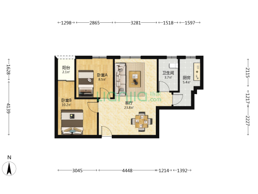 益鑫大厦 2室1厅1卫 71平方