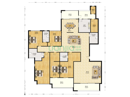 帝景湾三期 5室3厅4卫 408平方