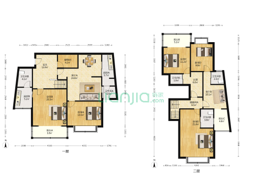 青之杰花园 5室2厅5卫 241平方