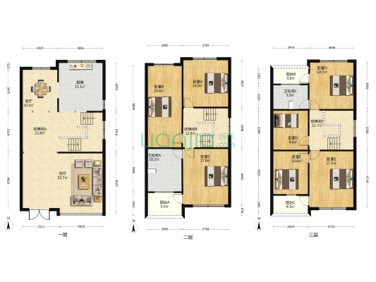 华西城 7室2厅2卫 260平方