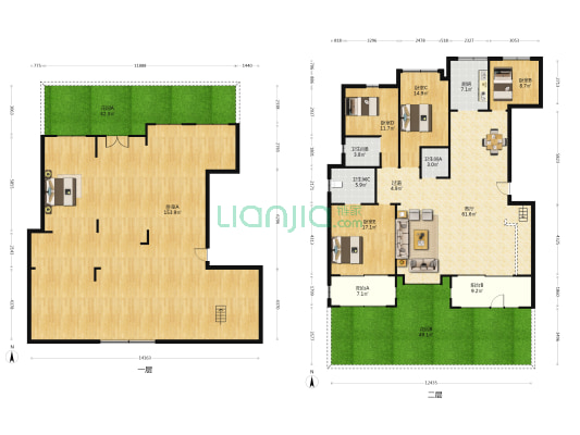 文一塘溪津门镇淮府 5室1厅3卫 384平方