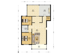 燕赵花园 南北通透带阁楼 可拎包入住-涿州燕赵花园户型图