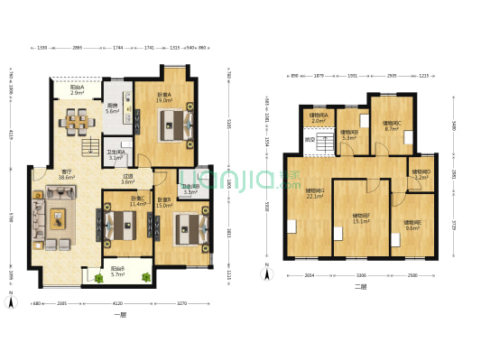 翠湖名园 3室1厅2卫 110平方
