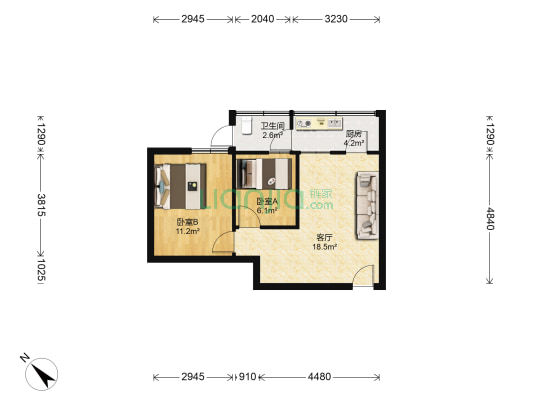 新雅苑 2室1厅1卫 49平方